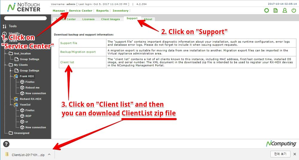NoTouchCenter en Download ClientList.jpg